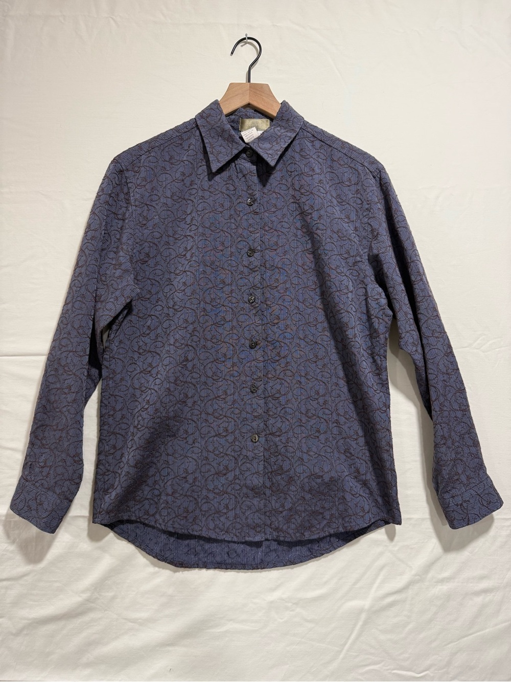 90’s are back! The Territory Ahead Navy Patterned Long-Sleeve Button-Down Shirt